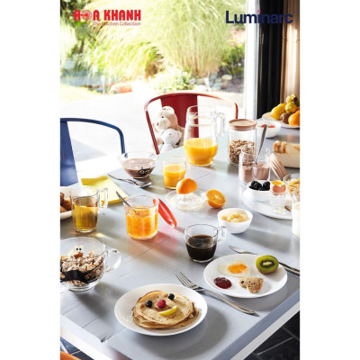 Đĩa Thủy Tinh Luminarc Diwali Trắng 19cm - bộ 6 đĩa - N3603