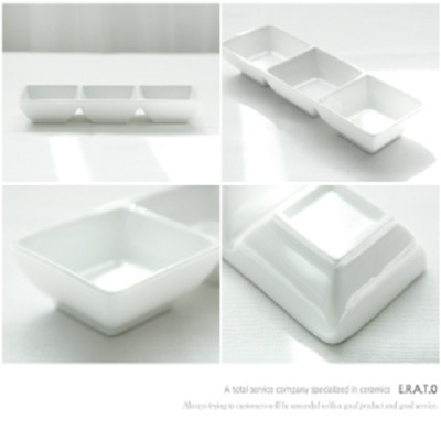 Khay nước chấm Kanghoa 3 ngăn 9" - Erato - Hàng nhập khẩu Hàn Quốc