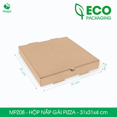 MPZ08 - 31x31x4 cm - 20 Hộp nắp gài pizza đa dụng - Hộp nắp gập, hộp carton gói hàng, hộp quà