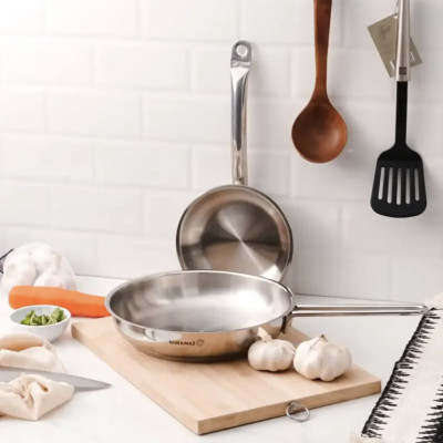 Chảo inox cao cấp Korkmaz Perla 24cm- A1659 - Hàng Chính Hãng