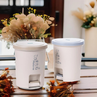 Thùng rác nắp tròn đạp chân thông minh 6L, & 12L Thùng rác VN cao cấp ( HÀNG XUẤT NHẬT CAO CẤP )