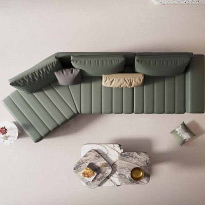 Sofa da cong phong cách hàn quốc cao cấp Juno Sofa HDCT-17