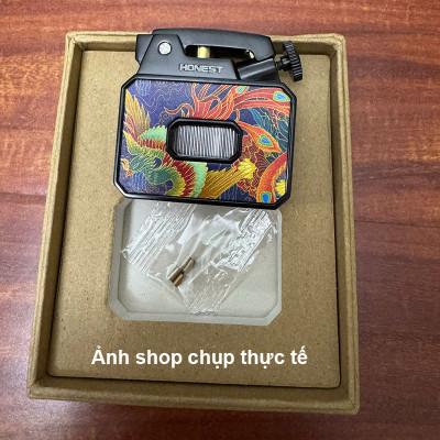 Vỏ Hột Quẹt Bật Lửa Xăng Đá Honest BCZ849-1 Lộ Thiên Đánh Lửa Tự Động -Nhiều Màu