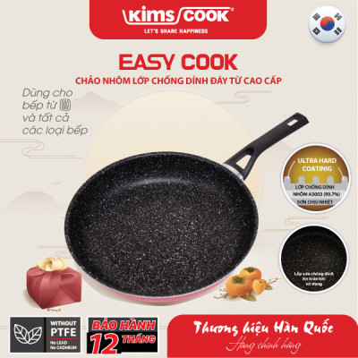 [HÀNG CHÍNH HÃNG GIÁ TỐT] Chảo EASYCOOK KimsCook - Chống Dính Vân Đá - Hợp Kim Nhôm