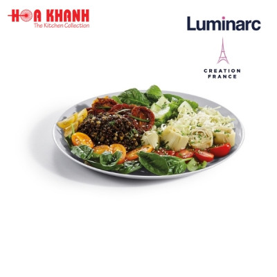Đĩa Thủy Tinh Luminarc Granit 19cm đựng thức ăn, cường lực, kháng vỡ - Bộ 3 đĩa - P0704