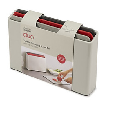 Joseph Joseph - Bộ thớt cao cấp DUO 3-piece Chopping Board Set Grey 001730