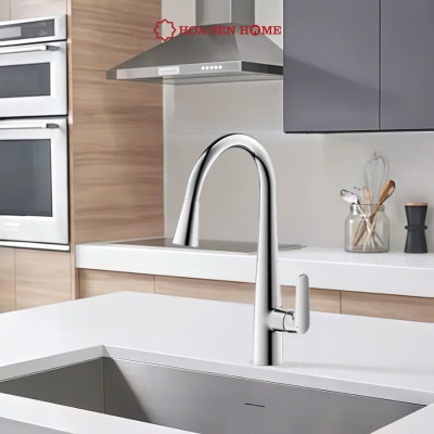 Vòi bếp nóng lạnh TUSLO Luxury K003 chất liệu kẽm cao cấp, mạ Crom-Niken, công nghệ xoay 360 tiện nghi - Hoa Sen Home - Hàng chính hãng