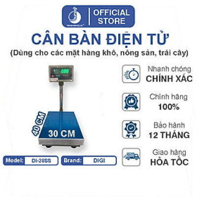 Cân Bàn Điện Tử DI28SS - Mặt Bàn Cân 300X400MM