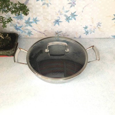 Chảo 2 quai Fivestar sâu lòng Blackcube 24cm - Hàng chính hãng