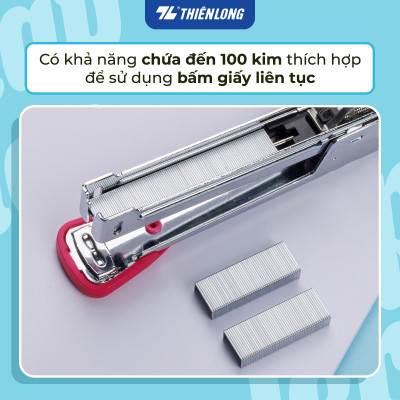 Bấm kim trợ lực số 10 - Power Assist Stapler Thiên Long - Bấm nhẹ hơn 50%