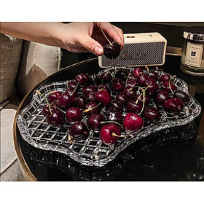 Đĩa pha lê Bohemia Diamond Cut 30.5cm Hàng chính hãng