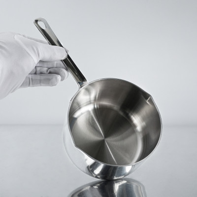 Quánh Inox 316 đúc nguyên khối Hàn Quốc size 12cm đáy từ, có miệng rót bảo hành 5 năm