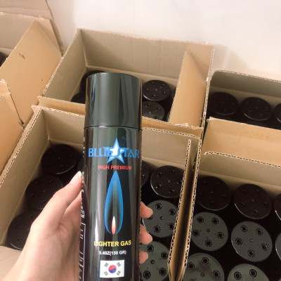Bình ga Blue Hàn Quốc 150 gram cho bật-lửa-hộp-quẹt kèm 5 đầu bơm