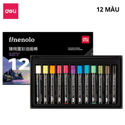 Bút Sáp Dầu Nhũ Cao Cấp Siêu Mịn Deli Màu Tươi An Toàn Cho Học Sinh Họa Sĩ Chuyên Nghiệp Sơn Dầu