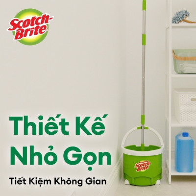 Bộ cây lau nhà thông minh 360 độ một lồng giặt 3M SCOTCH-BRITE 