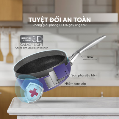 Chảo chống dính Full induction Elmich Hera EL8248 size 28cm