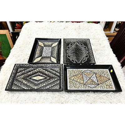 Khay Sơn Mài - Mã KC19 size 35x24x3 cm / Cẩn Trứng cao cấp