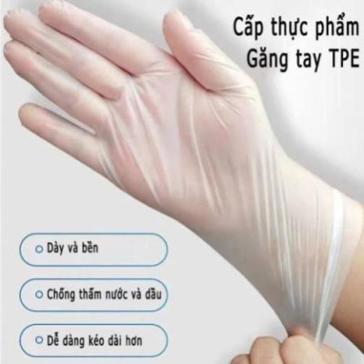 Hộp 100 Găng Tay Nấu Ăn Siêu Dai Victoria Bay Làm Bếp Siêu Dai Chất Liệu TPE Không Mùi Chống Nhăn