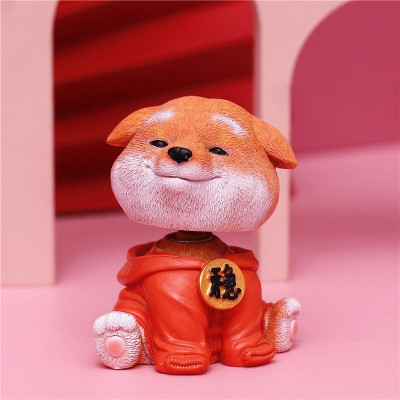 Mô Hình Tượng Trang Trí Chó Mặc Áo Hoodie Lắc Lắc Đầu - Art House