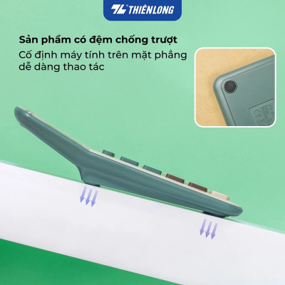 Máy tính văn phòng Thiên Long Flexio CAL-010|Chức năng tính thuế, sử dụng pin và năng lượng mặt trời