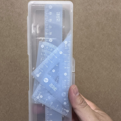 Bộ Dụng Cụ Học Sinh Tazano 4 Món JR-02 Thước Kẻ, Thước Đo Góc, Thước Đo Độ