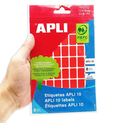 APLI_Nhãn Dán Đỏ 10 Miếng 12x18_2752
