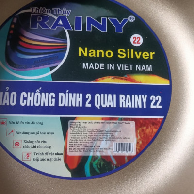 Chảo Chống Dính 2 Quai Rainy 22 cm - Hàng Chính Hãng