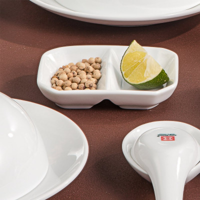 Combo 10 đĩa muối hai ngăn 3" sứ Long Phương cao cấp