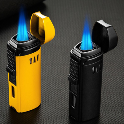 Vỏ Hột Quẹt Bật Lửa Khò 3 Tia  H179A Có Đục Kiêm Giá Đỡ - Nhiều Màu