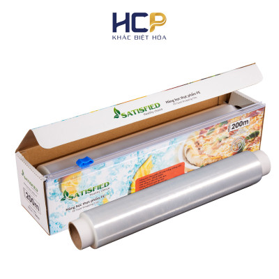 Hộp Màng Bọc Thực Phẩm PE SATIS 30cm x 200m Không Chứa Chất Phụ Gia Gây Hại Sức Khỏe Dùng Được Cho Lò Vi Sóng