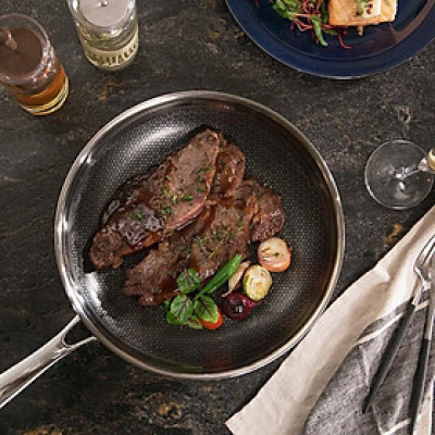 Chảo Blackcube inox 3 lớp chống dính đáy từ KimsCook cao cấp chống trầy 26cm, dùng được tất cả các loại bếp / Induction 