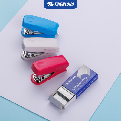 Bấm kim mini số 10 - Mini Stapler Thiên Long - Bấm nhẹ hơn - Màu ngẫu nhiên