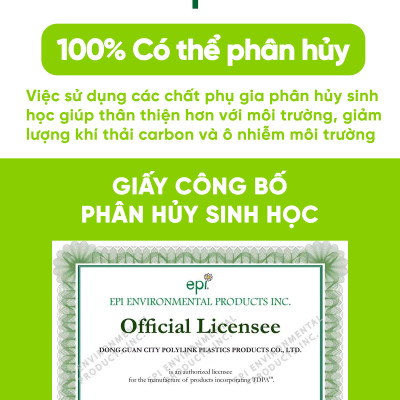 Túi zip Myjae hai đường kéo tự huỷ sinh học (XL)