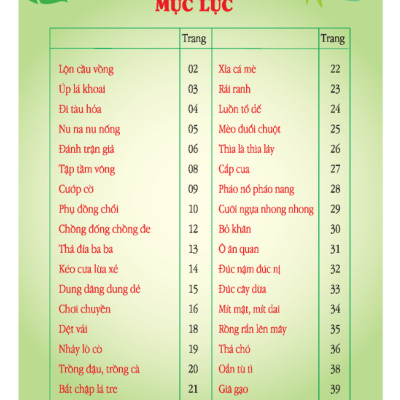 Sách - Đồng dao cho bé - Các trò chơi dân gian