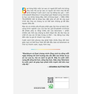 Hiệu ứng Telomere -Giải pháp đột phá để sống trẻ, khỏe, và ngăn ngừa lão hóa