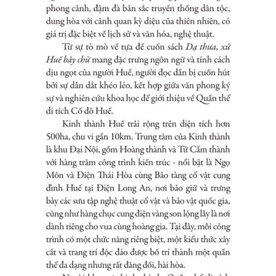 Dạ thưa xứ Huế bây chừ - bản in 2025