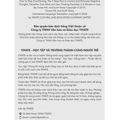 Sách Stop Overthinking - Sống Tự Do, Không Âu Lo - 7 Bước Loại Bỏ Suy Nghĩ Tiêu Cực Và Bắt Đầu Suy Nghĩ Tích Cực