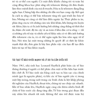 Hiệu Ứng Telomere - Giải Pháp Đột Phá Để Sống Trẻ, Khỏe Và Ngăn Ngừa Lão Hóa
