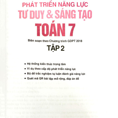 Phát Triển Năng Lực Tư Duy Và Sáng Tạo Toán 7 - Tập 2 (Biên Soạn Theo Chương Trình Giáo Dục Phổ Thông 2018)