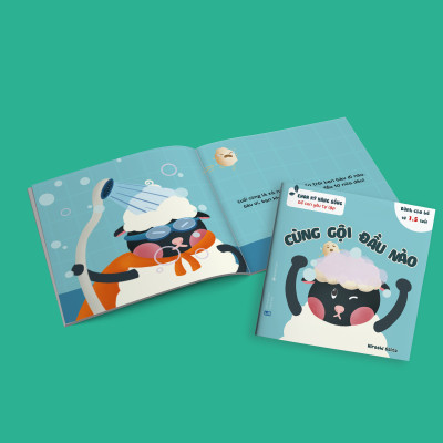 Sách Ehon Kỹ Năng Sống Để Con Yêu Tự Lập - Cùng Gội Đầu Nào
