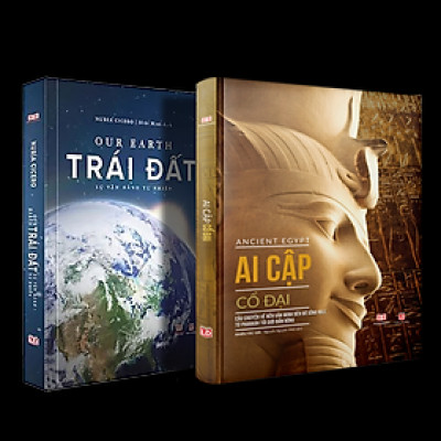 Combo sách Ai cập cổ đại và sách Trái đất ( bộ 2 cuốn ) - Tổng hợp kiến thức về khoa học tự nhiên và lịch sử - Á Châu Books bìa cứng in màu