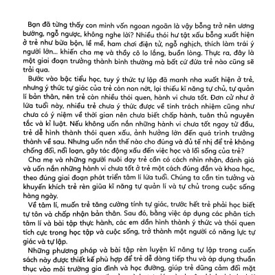 Kĩ Năng Xã Hội Cho Học Sinh Tiểu Học - Tự Giác Và Tự Lập