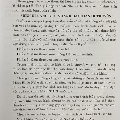 Sách Rèn kĩ năng giải nhanh bài toán Di truyền