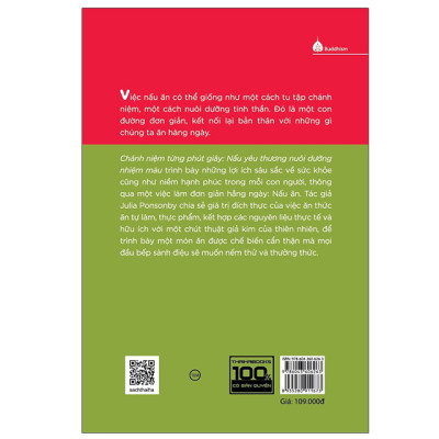 Cuốn sách: Chánh niệm từng phút giây: Nấu yêu thương nuôi dưỡng nhiệm mầu