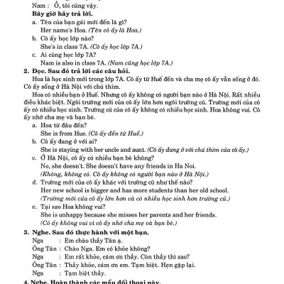 Hướng Dẫn Học Tốt Tiếng Anh 7