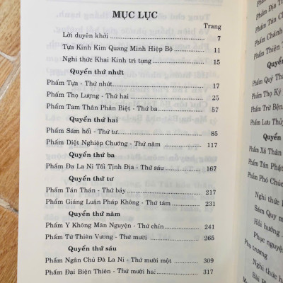 Sách - Kinh Kim Quang Minh Hiệp Bộ (Bìa cứng tặng kèm bao sách - giấy chống lóa)