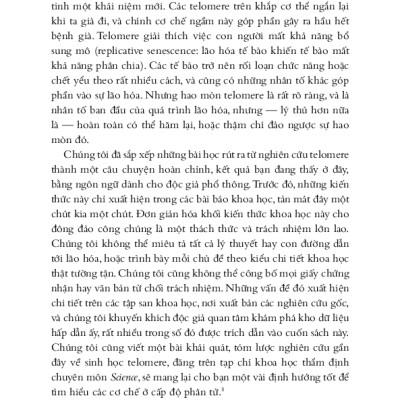 Hiệu Ứng Telomere - Giải Pháp Đột Phá Để Sống Trẻ, Khỏe Và Ngăn Ngừa Lão Hóa