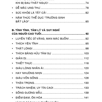 Sức Khỏe, Tâm Tính Người Cao Tuổi (Bản in năm 2023)
