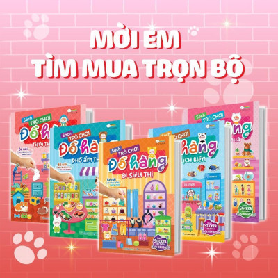 Sách Tương Tác Bóc Dán Sticker Cho Bé - Trò Chơi Đồ Hàng Tiệm Thú Cưng (Hơn 200 Stickers) - Megabook