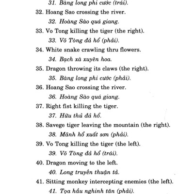 Bài Quyền Võ Tòng Đả Hổ